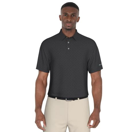 Ben Hogan Men's Mini Tee Geo Print Golf Polo Shirt, Ben Hogan Men's Golf Polo