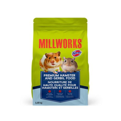 Topcrop Millworks Nourriture de haute qualite pour Hamsters et Gerbilles 1,8 kg