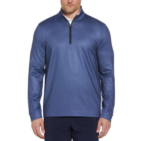 Ben Hogan Men's Mini Heather Geo Print Quarter Zip Golf Sweater, Ben Hogan Men's Golf Sweater