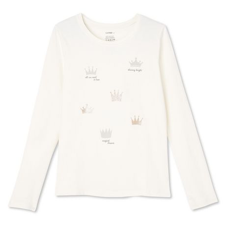 George Girls' Long Sleeve Graphic Tee | Walmart Canada