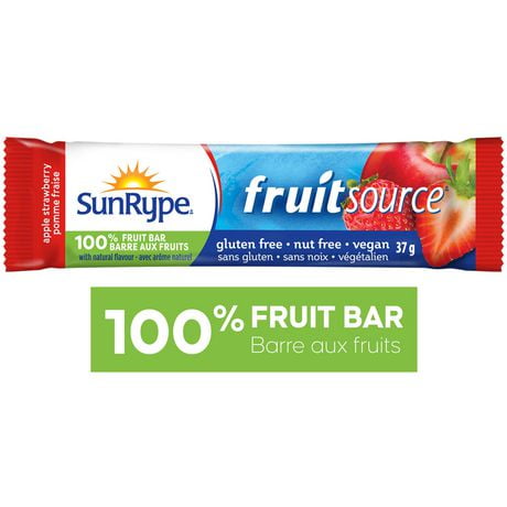 Barre 100% fruits Pomme et fraise FruitSource SunRype 37g