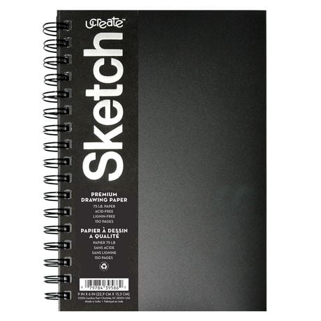 U Create UCreate 9 X 6 Black Poly Sketch Book Walmart Canada