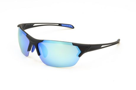 Athletic Works Black and Blue Polarized Wrap Sunglasses | Walmart Canada