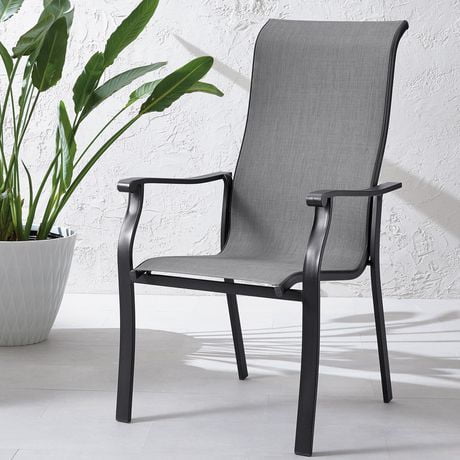 Mainstays Charleston Stacking Chair, Quick-dry sling fabric