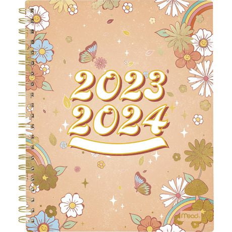 Mead® Large Retro Groove Orange 2024 Weekly/Monthly Academic Planner ...