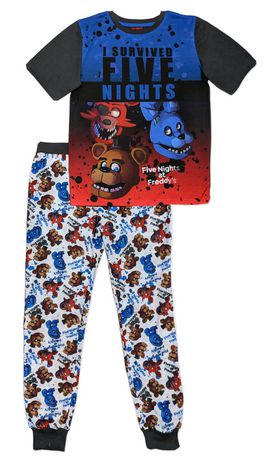Five Night at Freddy's Boys' 2-Piece Long Sleeve Pajama Set | Walmart ...