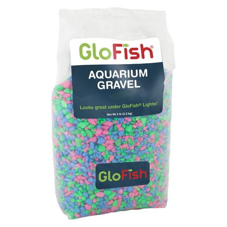 GloFish Aquarium Gravel Pink, green, blue mix, 5 lbs