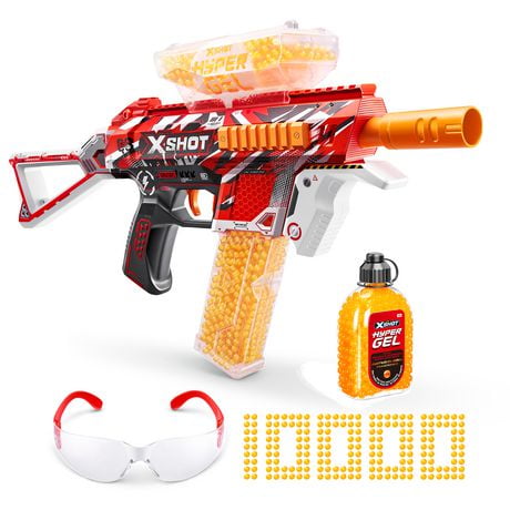 XSHOT Hyper Gel Trace Fire Blaster (10,000 Hyper Gel Pellets) by ZURU