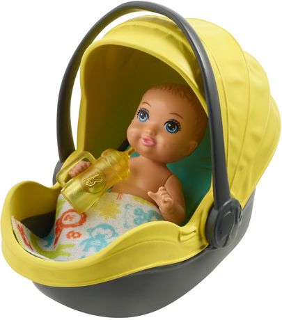 Barbie Babysitters Inc Skipper Poupee Et Coffret De Jeu Poussette Et Bebe Avec Biberon Jaune Walmart Canada