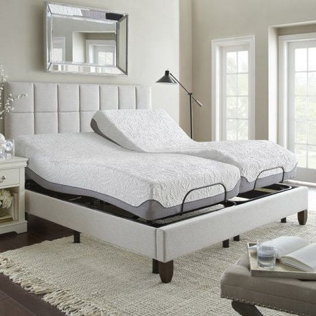 Premier Silver Adjustable Flex Metal Platform Foundation Base Bed Frame 