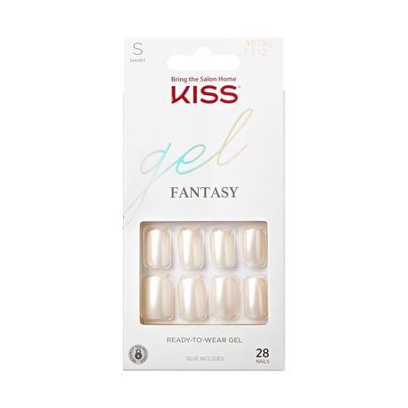 KISS Gel Fantasy - Fake Nails, 28 Count, Short, Length & flair
