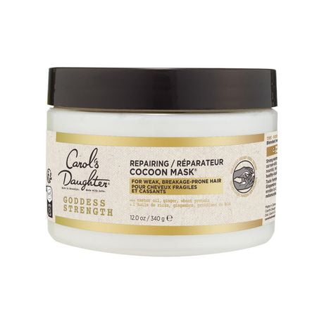 Carol's Daughter Goddess Strength Repairing Cocoon Hydrating Hair Mask for Dry Damaged & Curly Hair, Restores Moisture, Hair Treatment Made with Castor Oil for Weak Hair, 340 g, Repairs damaged hair