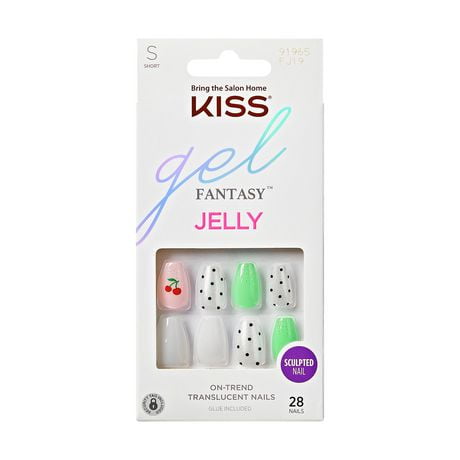 KISS Gel Fantasy - 28 faux ongles, longs Ongles gel.