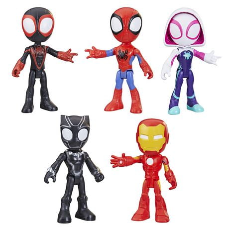 Marvel Spidey and His Amazing Friends Hero Collection Pack, 5 Action Figures, Toy For Kids Ages 3 And Up, Ages 3 and up
