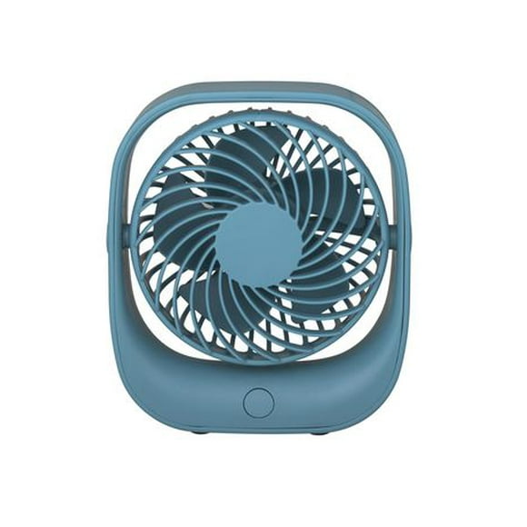 Mainstays Rechargeable USB Portable  Fan in Cool Water Blue, Adjustable tilting head