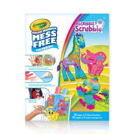 Crayola Color Wonder Mess-Free Colouring Pages & Mini Markers, Scribble