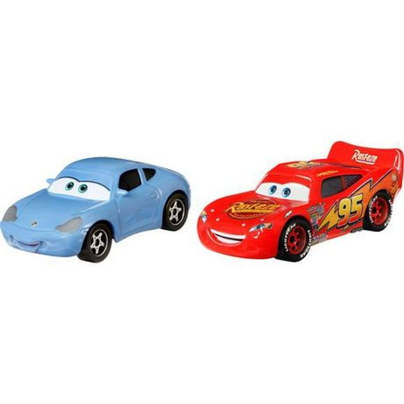 Disney and Pixar Cars 2-Pack Sally Lightning McQueen, 1:55 Scale Die-Cast Vehicles