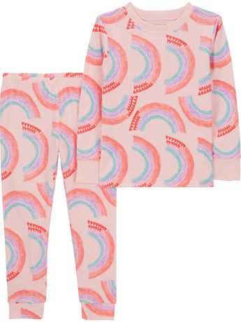 JDEFEG Clothes for Teen Girls Pants Girls Boys Toddler Soft Pajamas Toddler  Cartoon Prints Long Sleeve Kid Sleepwear Sets Baby Girl Just Arrived  Polyester Pink 100 