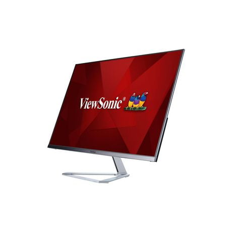 ViewSonic 32" 1080p Frameless Widescreen IPS Monitor with Screen Split Capability HDMI and DisplayPort, 1920x1080, Silver, VX3276-MHD