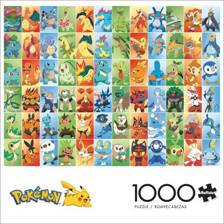 Buffalo Games - Pokémon - First Partners Squares - 1000 Piece Jigsaw ...