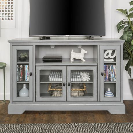 Manor Park 52" Wood Highboy TV Media Stand Storage Console ...