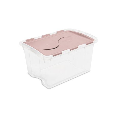 Sterilite 45 L Hinged Lid Storage Box Dusty Mauve - Walmart.ca