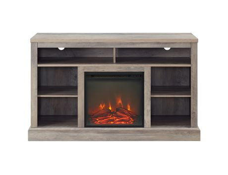 Manor Park 52 Fireplace Tall Tv Console With Open Storage Grey