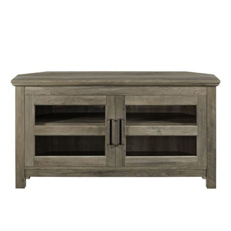 Manor Park Modern Farmhouse Corner TV Stand for TV's up to 48" - Multiple Finishes