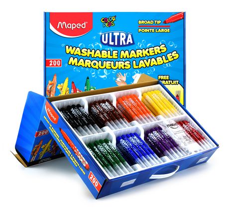 8/Pack Set of 2 Washable Broad Point Markers 