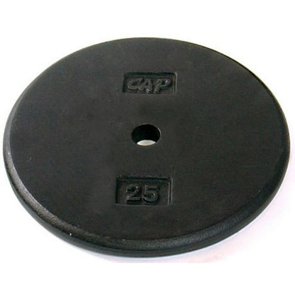 CAP Barbell 1-Inch Cast Iron Weight Plate, Black, Single, 1.25 - 50 Lbs