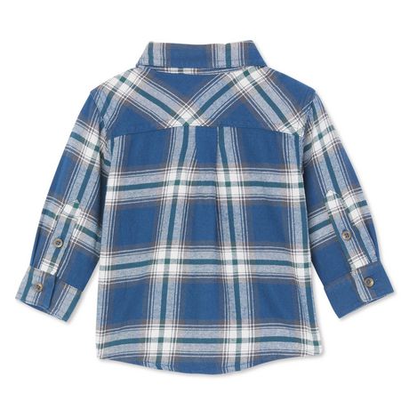 baby boy blue plaid shirt