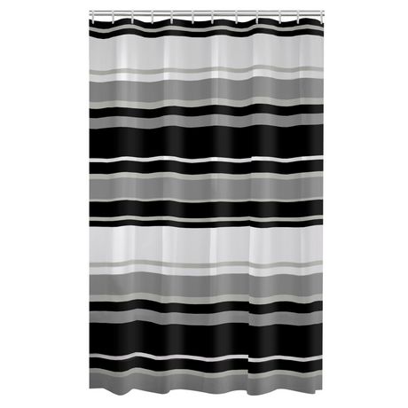 Mainstays Peva James Stripe Shower Curtain or Liner, 70 inches x 72 ...