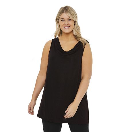 George Plus Women's Glitter Cowl Neckline Tank | Walmart Canada