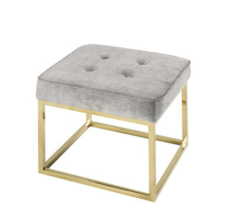 Fina Grey Fabric Ottoman Walmart Canada   6000200403627 