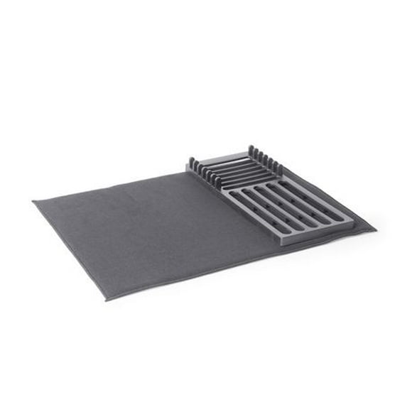 Loft 2-in-1 Drying Mat and Rack, 6 plate holders with slates for air flow
