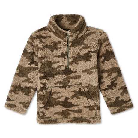 George Toddler Boys' Quarter-Zip Sherpa Popover - Walmart.ca