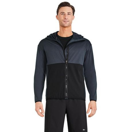 ATHELEISURE COTTON ZIP HOODIE / BLK