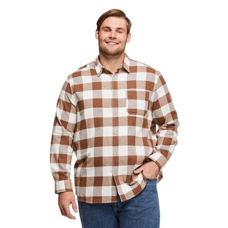 George Big Men S Flannel Shirt Walmart Ca   6000205404328 