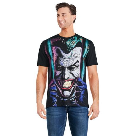 T-shirt à imprimé graphique Joker DC pour hommes Tailles P–TG