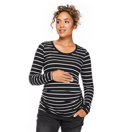 Paisley Sky Maternity Long Sleeve Crew Neckline Tunic Tee | Walmart Canada