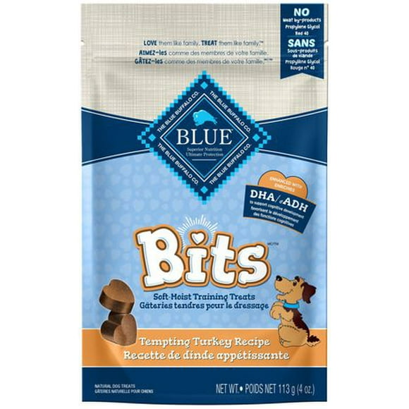 BLUE Bits Gâteries tendres pour chiens recette de dinde 113g