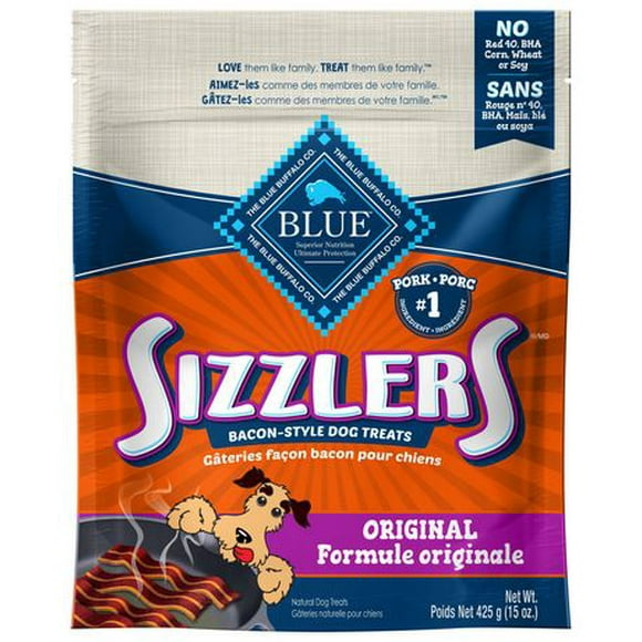 BLUE Sizzlers Bacon-Style Pork Dog Treat, 425g