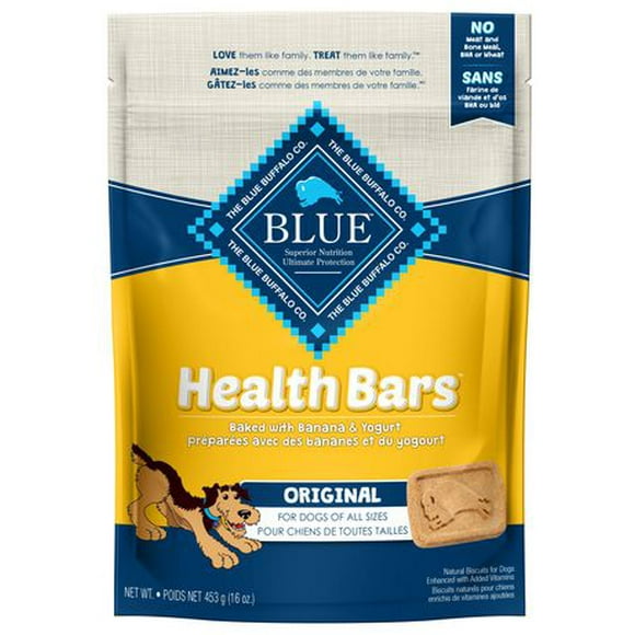 BLUE Health Bars biscuits naturels pour chiens bananas et du yogourt 453g
