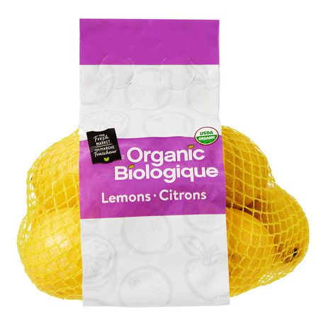 Citrons biologiques Mon marché fraîcheur Sac de 2 lb