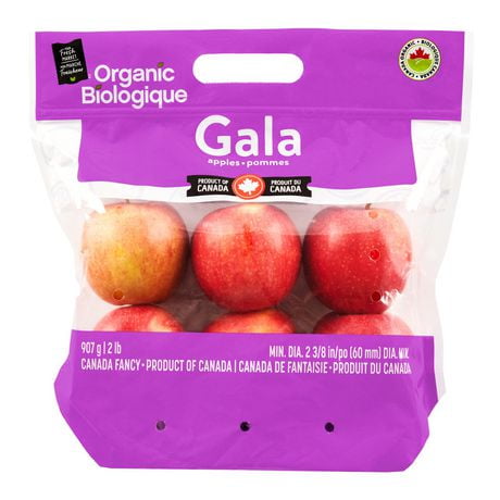 Pommes Gala biologiques Mon marché fraîcheur Sac de 2 lb