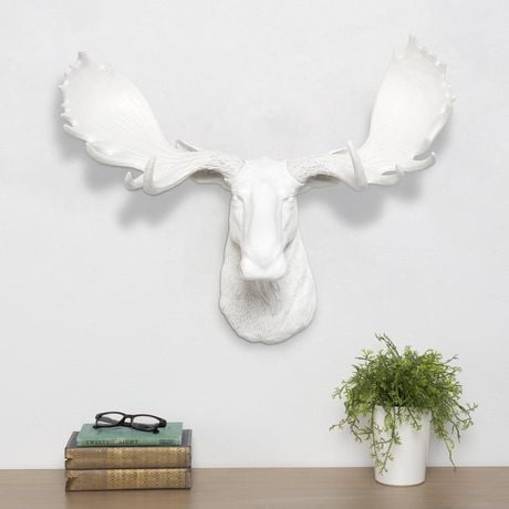 Canadiana Art  White Moose Head Wall  D cor Walmart  Canada 