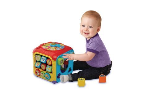 learning vtech cube sort activity toy discover interactive french version