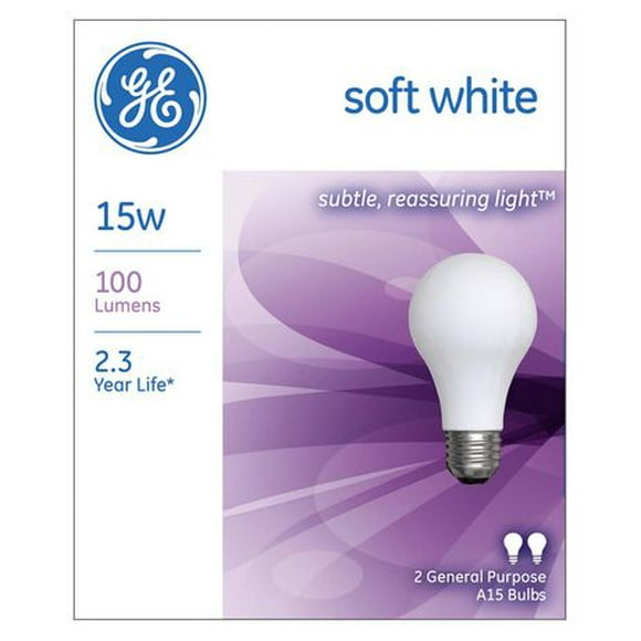 Lampe blanc doux A15 GE 15 W
