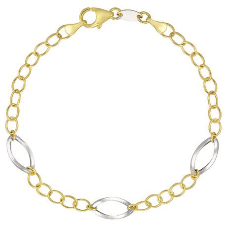 Sono di Oro 10KT Gold Bonded on Silver Womens Bracelet | Walmart Canada