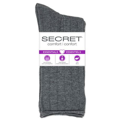 Secret® Ladies 6pk Crew Socks, Fits shoe sizes 6-10